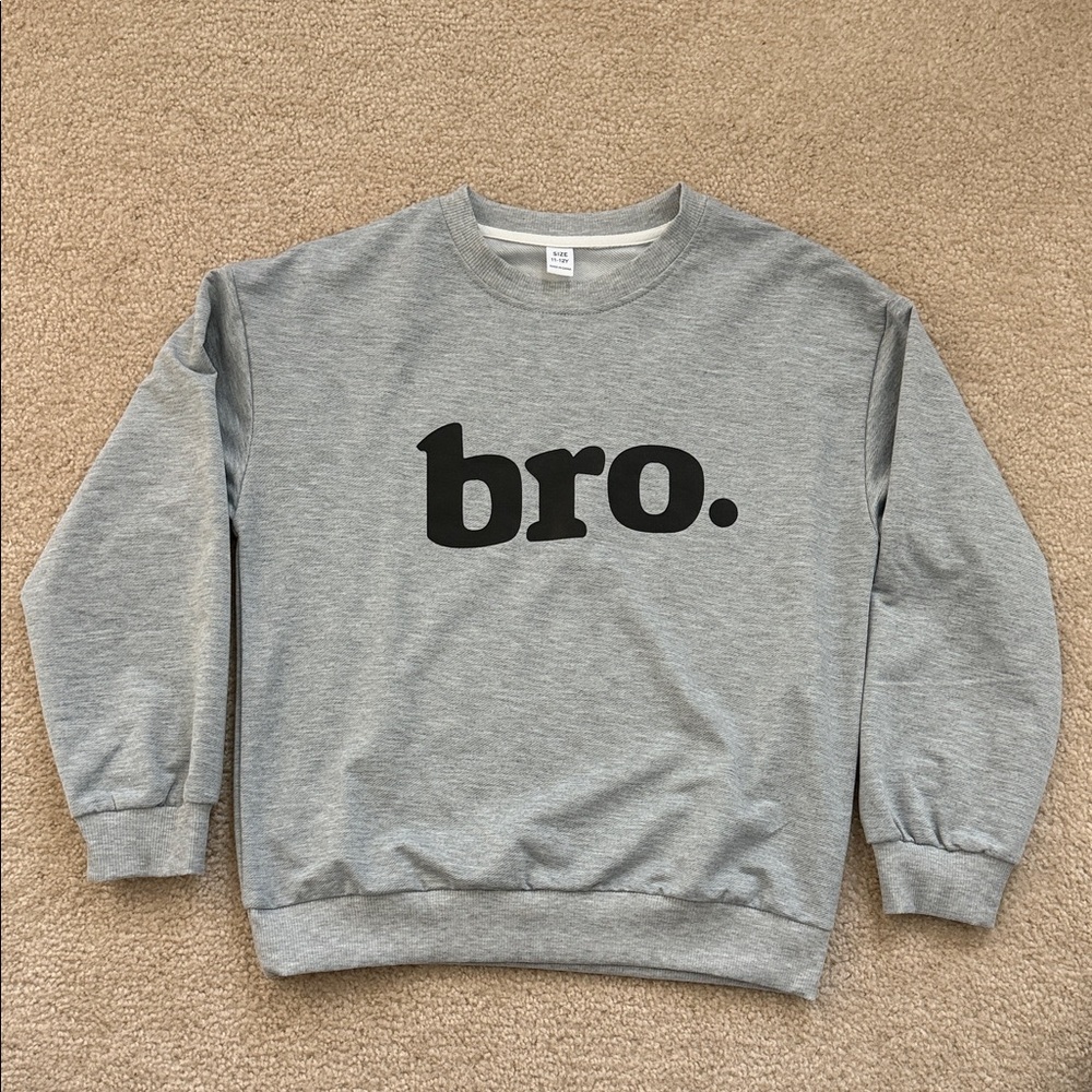 Gray 'bro.' Boy’s Sweatshirt